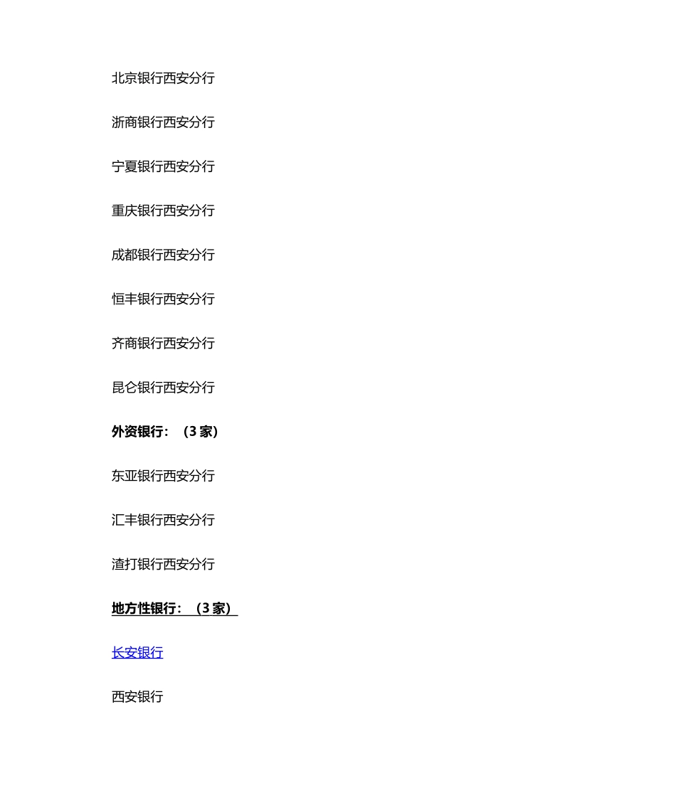 2025年西安市银行名录_第2页