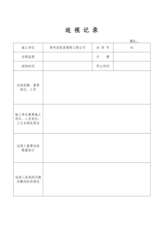 2025年监理日志规范表格