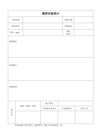2025年通球试验记录表
