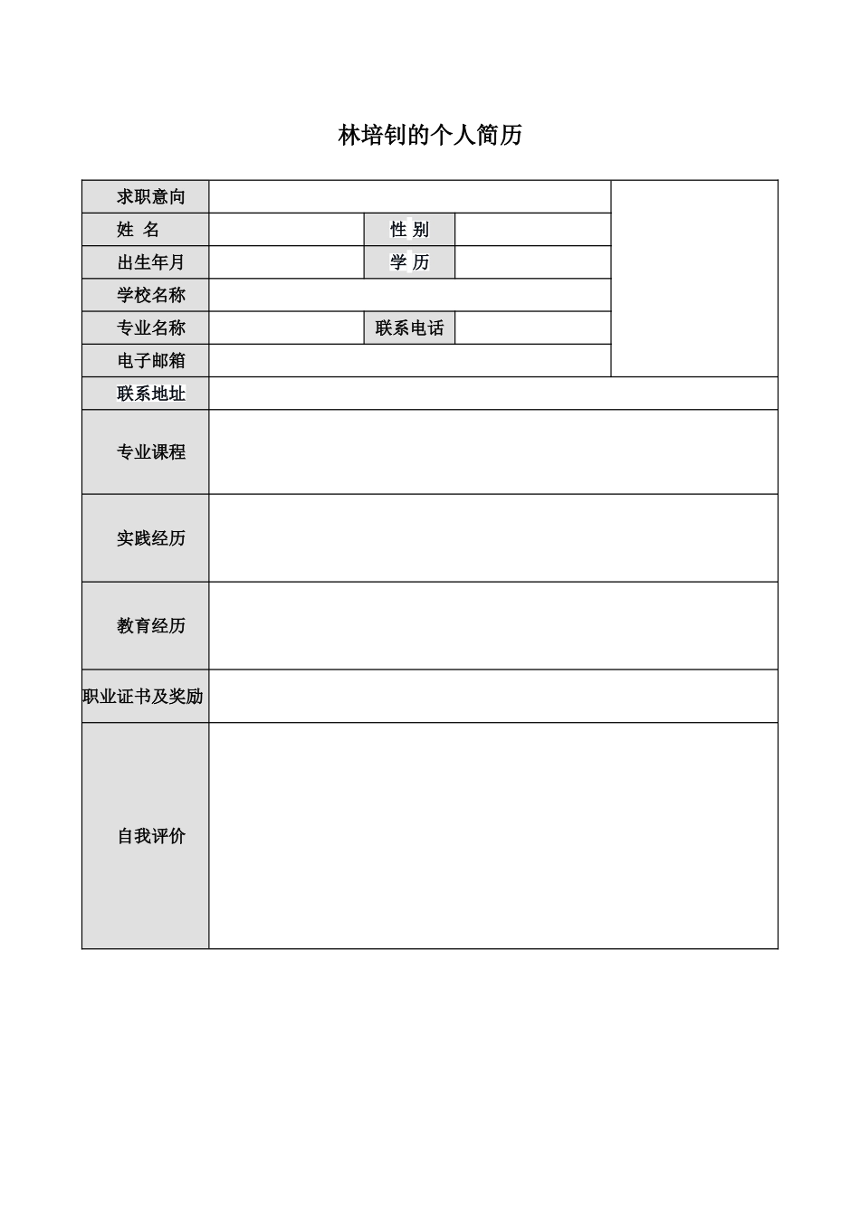 2025年个人简历封面简历模板自荐信_第2页