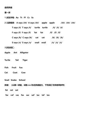 2025年自然拼读总结