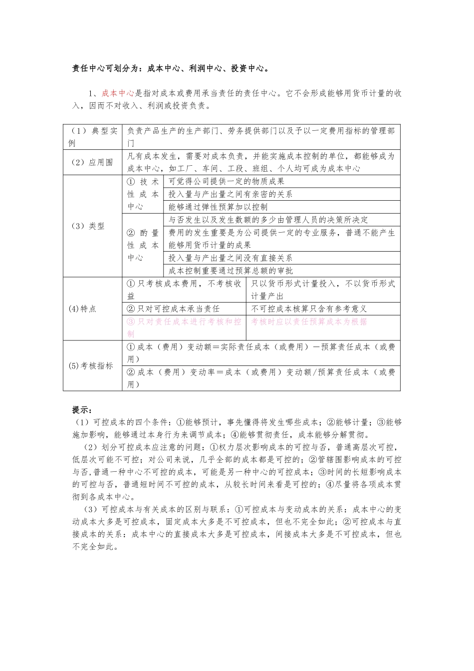 2025年成本中心利润中心投资中心_第1页