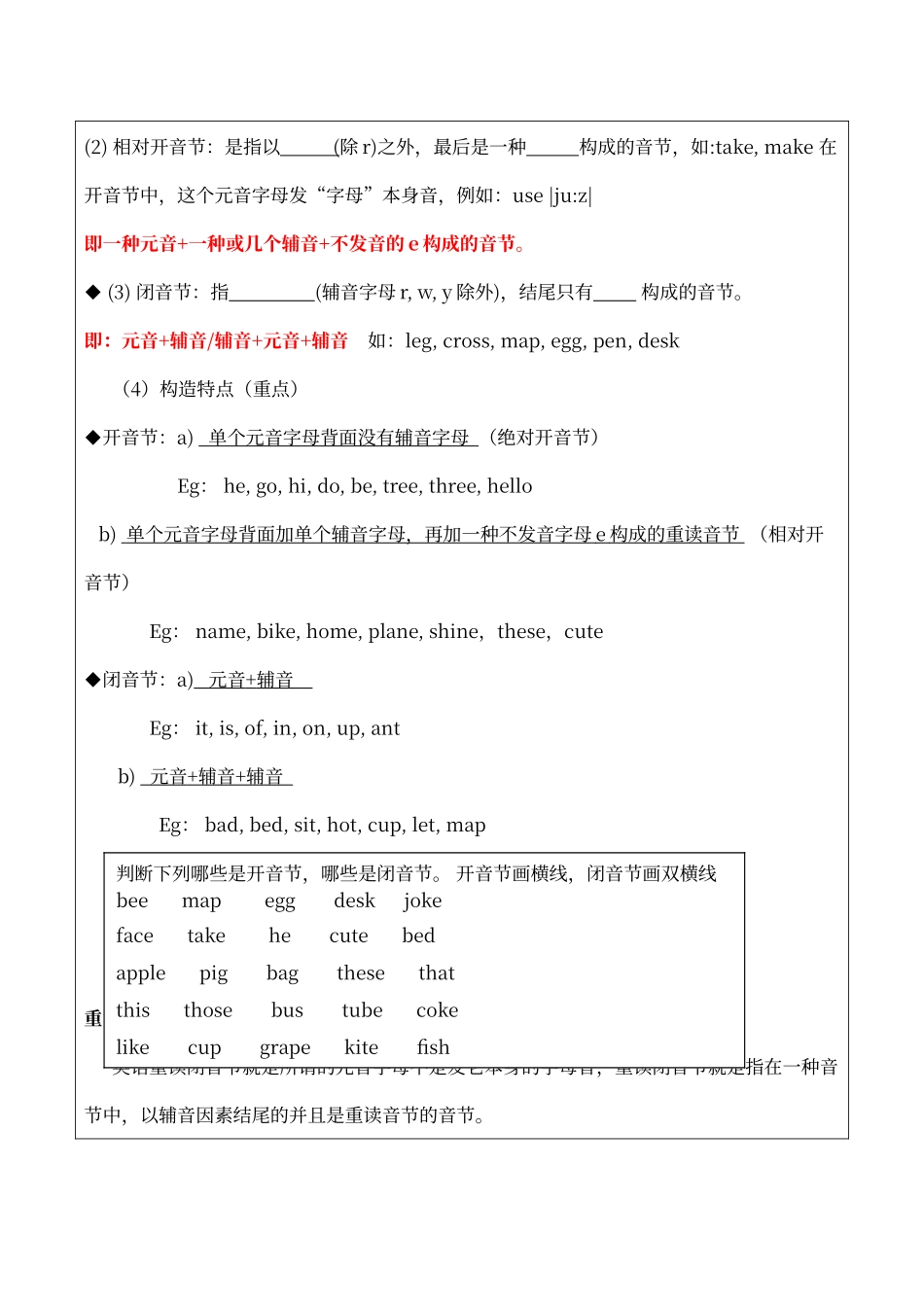 2025年开音节和闭音节_第2页