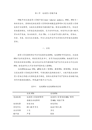 2025年肾小管性酸中毒的分型机理