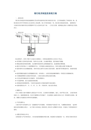 2025年银行柜员制监控系统方案