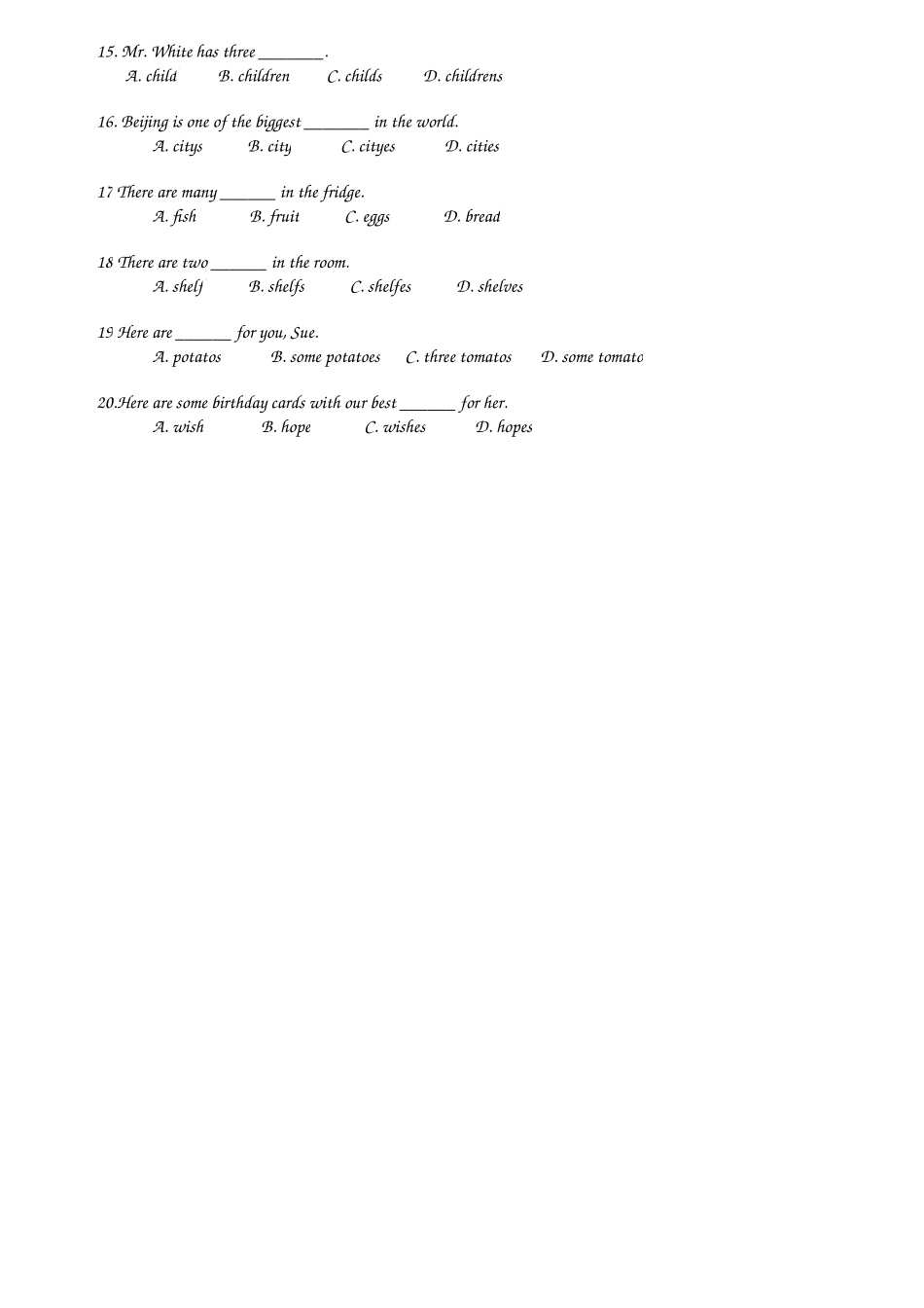 2025年名词复数练习题_第2页