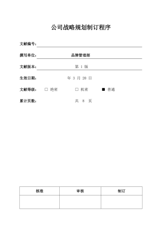 2025年企业战略规划制定程序