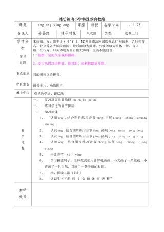 2025年特殊教育教案