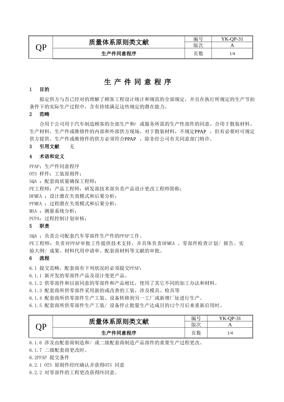 2025年PPAP程序文件_第1页