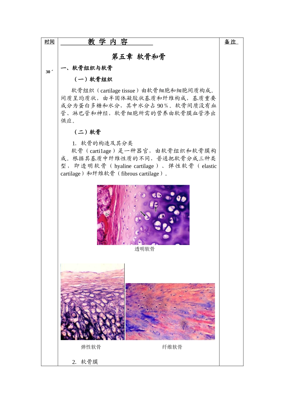 2025年组织学与胚胎学教案软骨和骨人卫版_第2页