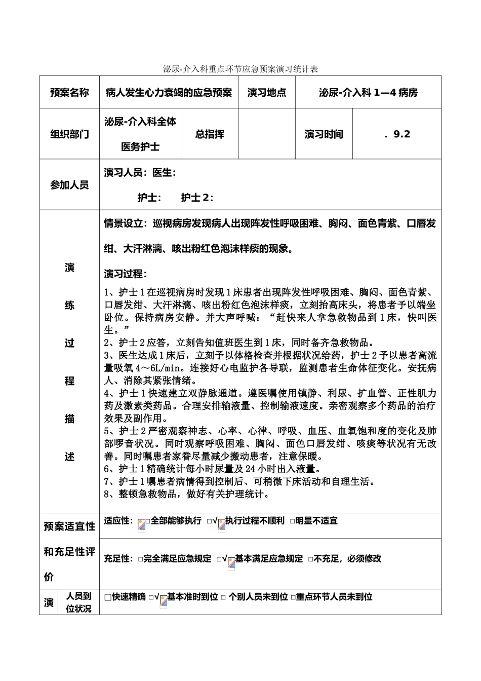 2025年泌尿科肺栓塞应急预案_第1页