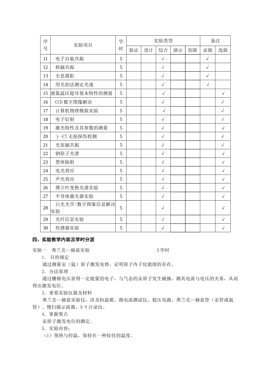 2025年《近代物理实验》教学大纲_第2页