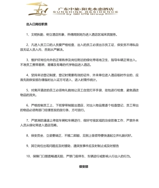 2025年出入口岗位职责