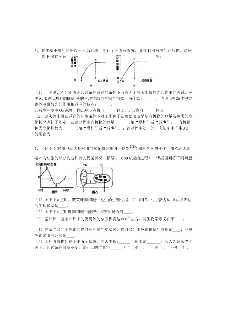 2025年光合作用练习题大题_第2页