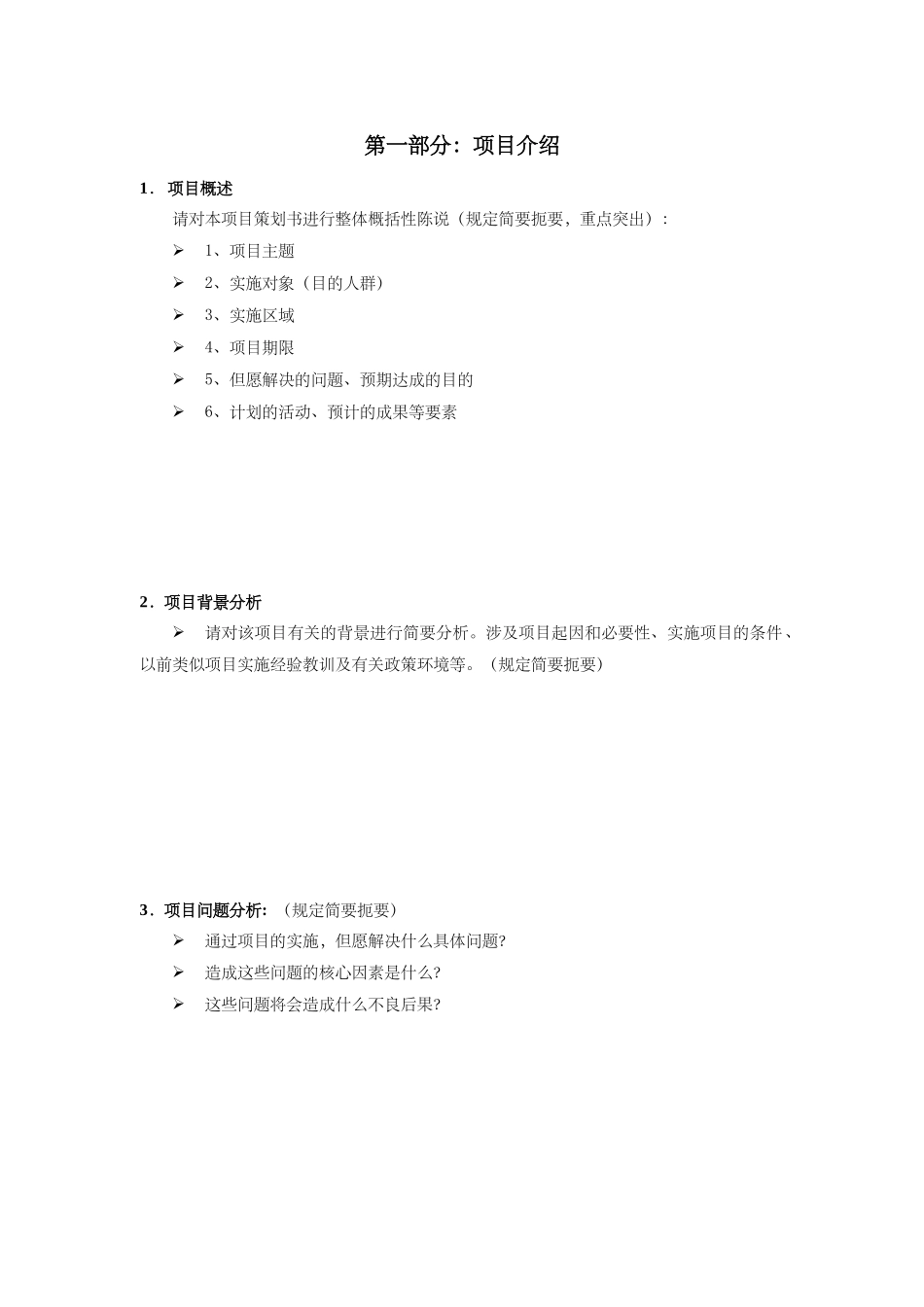 2025年项目策划书模板标准版_第2页