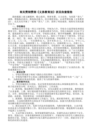 2025年贯彻落实义务教育法自查报告