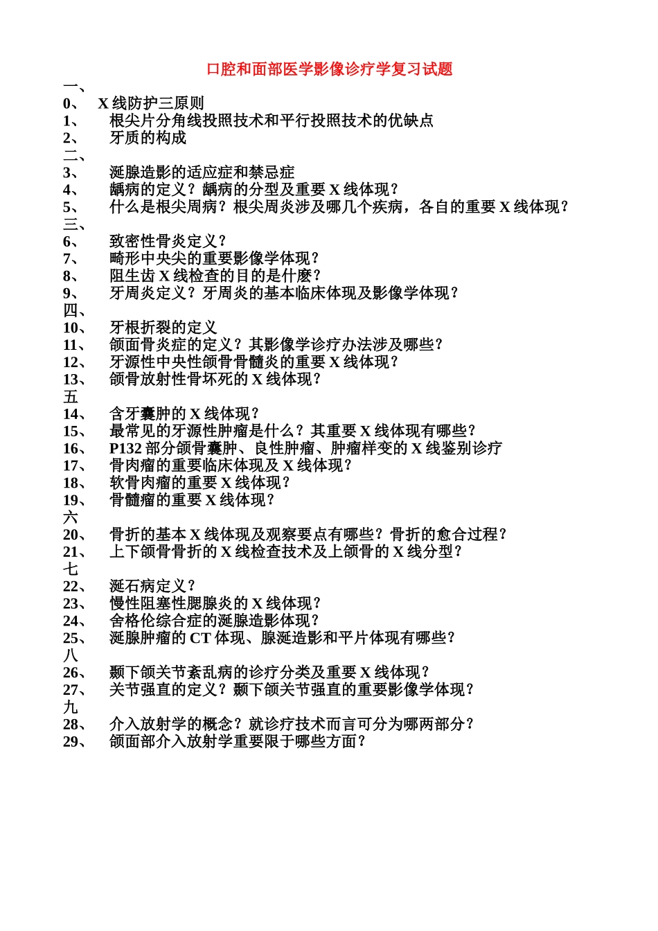 2025年口腔影像学考试试题_第1页