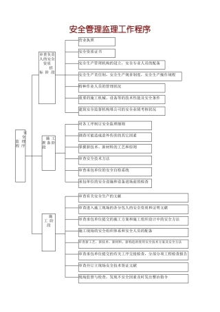 2025年安全管理监理工作程序流程图