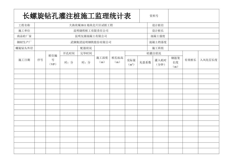 2025年长螺旋钻孔灌注桩记录表_第1页