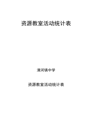 2025年资源教室活动记录表