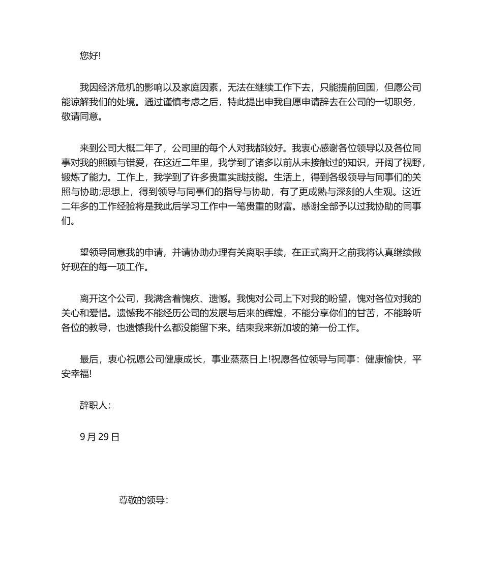 2025年个人离职申请书_第2页