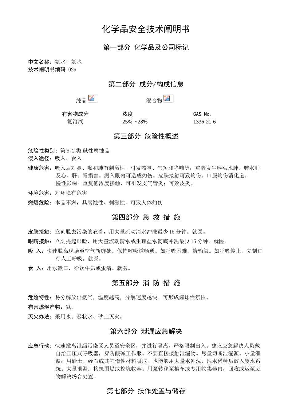 2025年氨水说明书_第1页