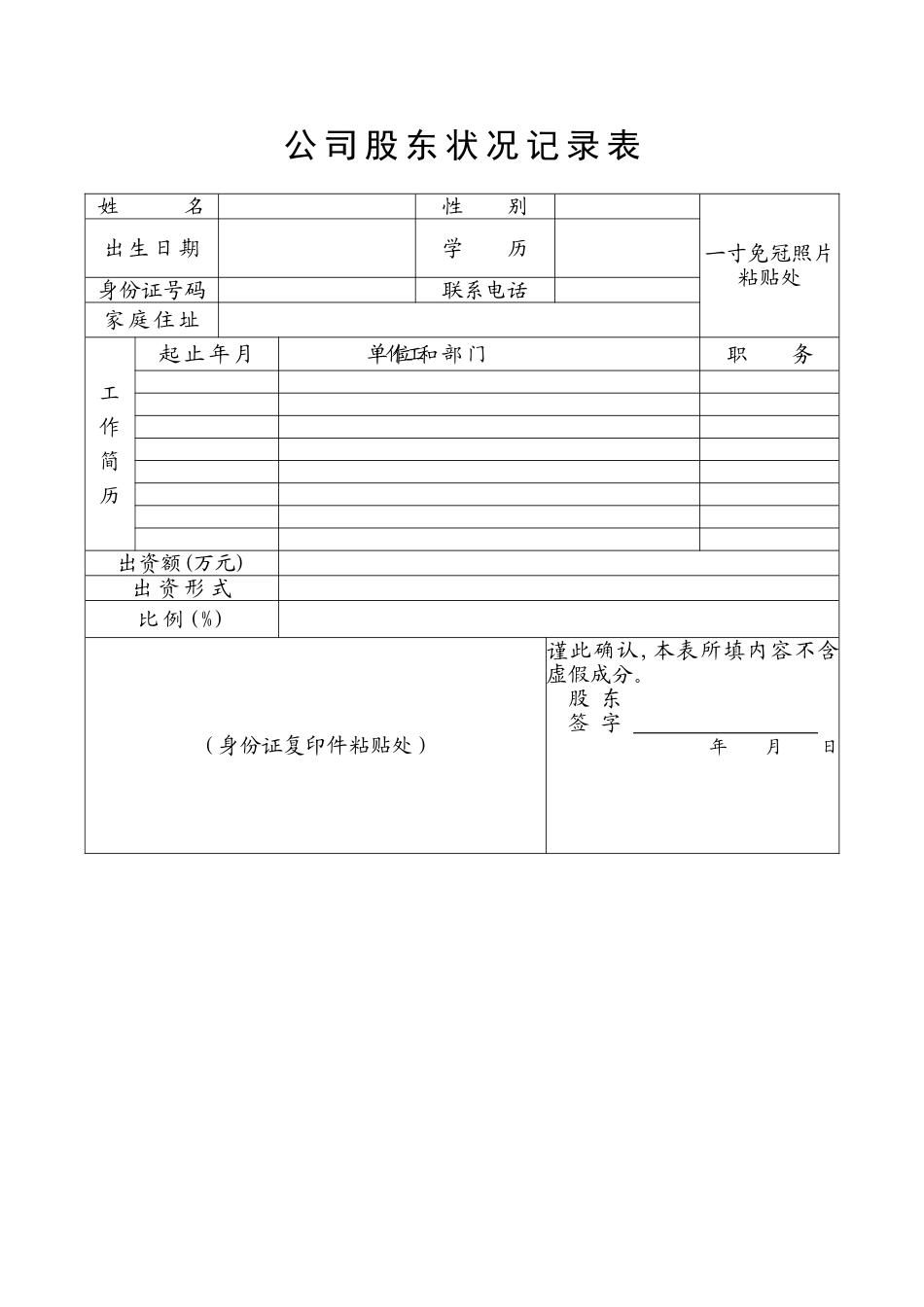 2025年公司股东情况登记表_第1页