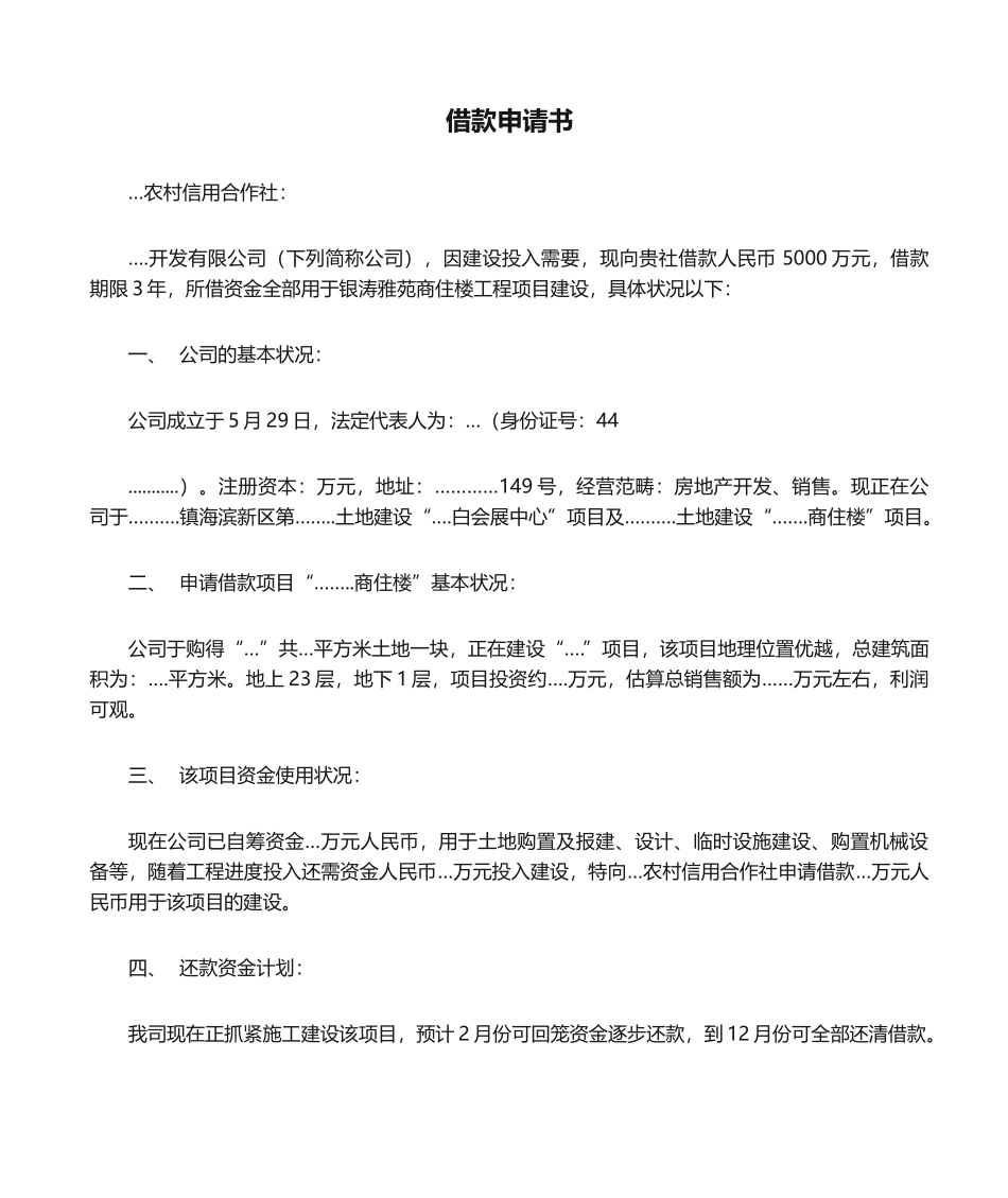 2025年借款申请书_第1页