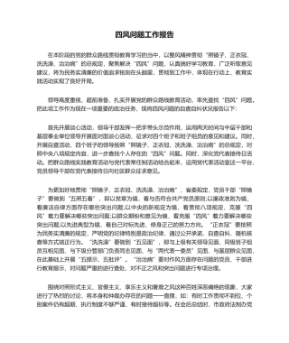 2025年四风问题工作报告
