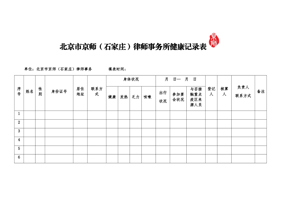 2025年个人健康登记表_第1页