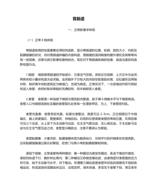 2025年胃肠道正常影像学表现