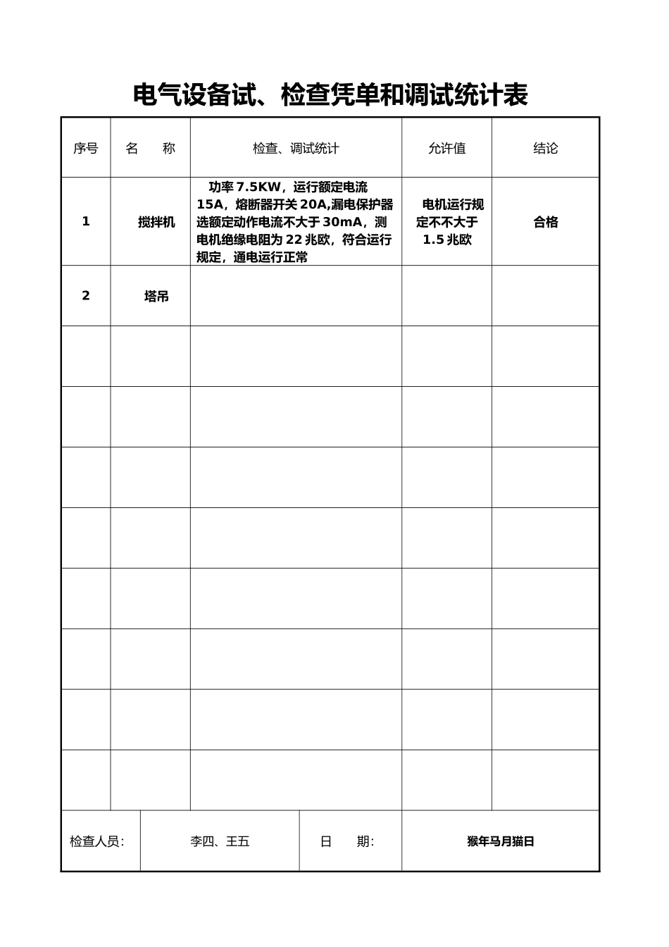 2025年临时用电记录用表_第1页