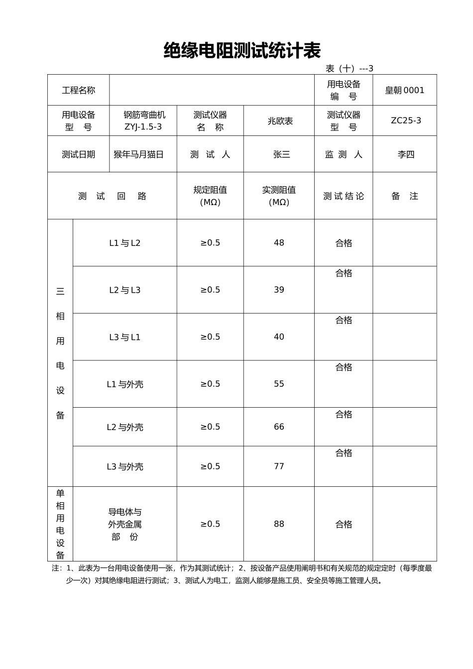 2025年临时用电记录用表_第2页