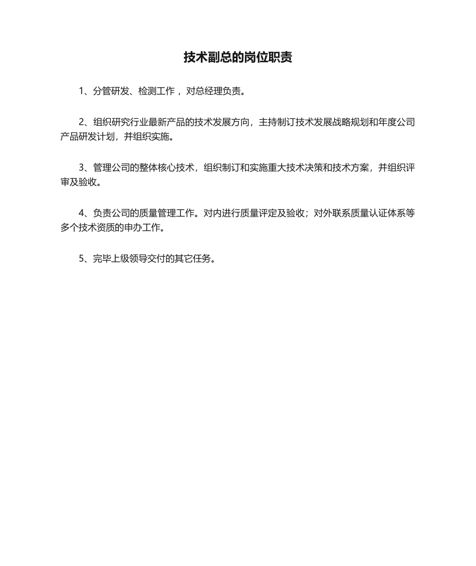 2025年技术副总的岗位职责_第1页