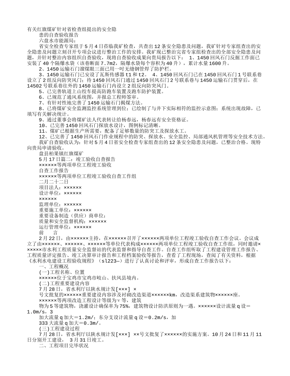 2025年验收自查报告_第1页