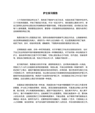 2025年护士实习报告