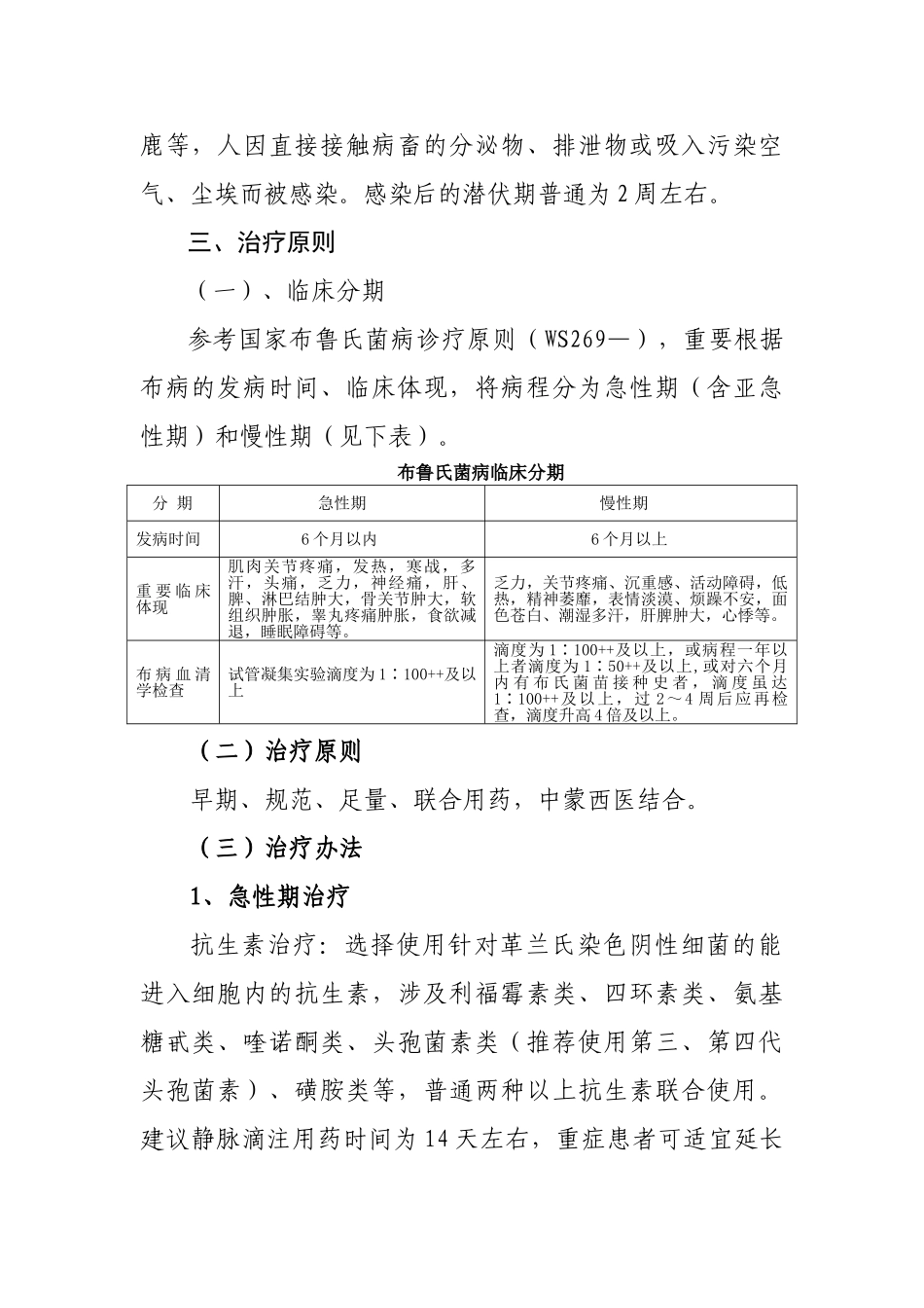 2025年内蒙古自治区人间布鲁氏菌病诊疗治疗方案_第2页