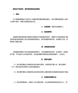 2025年熔炼炉应急预案