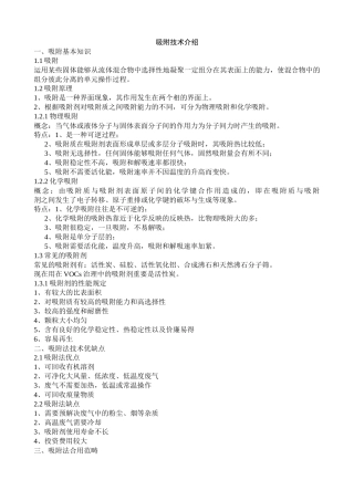 2025年吸附技术介绍