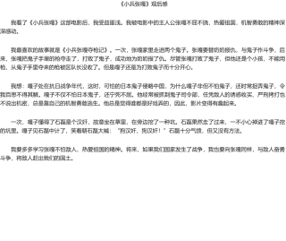 2025年小兵张嘎观后感