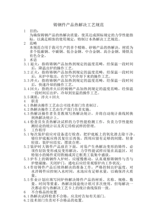 2025年铸钢件产品热处置艺规范