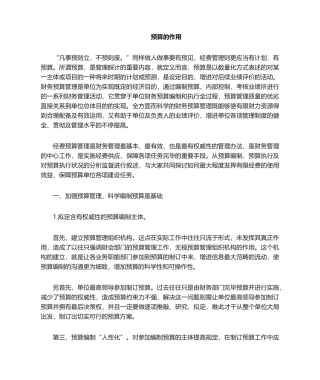 2025年预算的意义