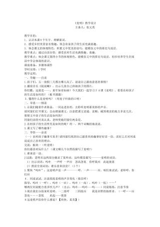 2025年麦哨公开课配套教学设计