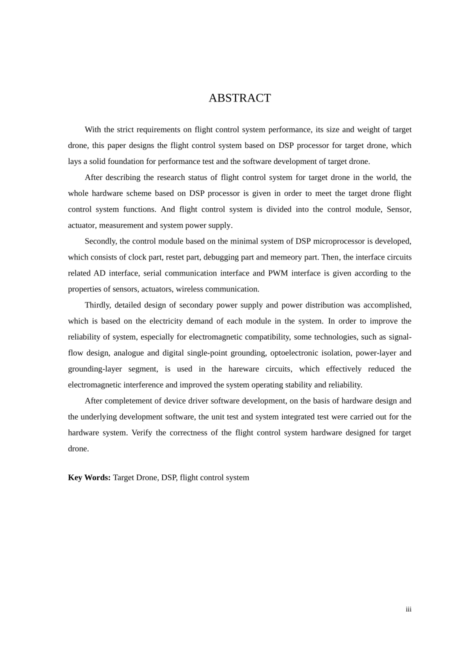 无人靶机飞行控制系统硬件设计与实现_第3页