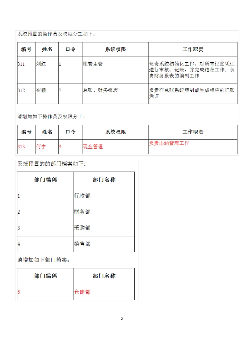 2016年会计电算化技能大赛试卷一_第2页