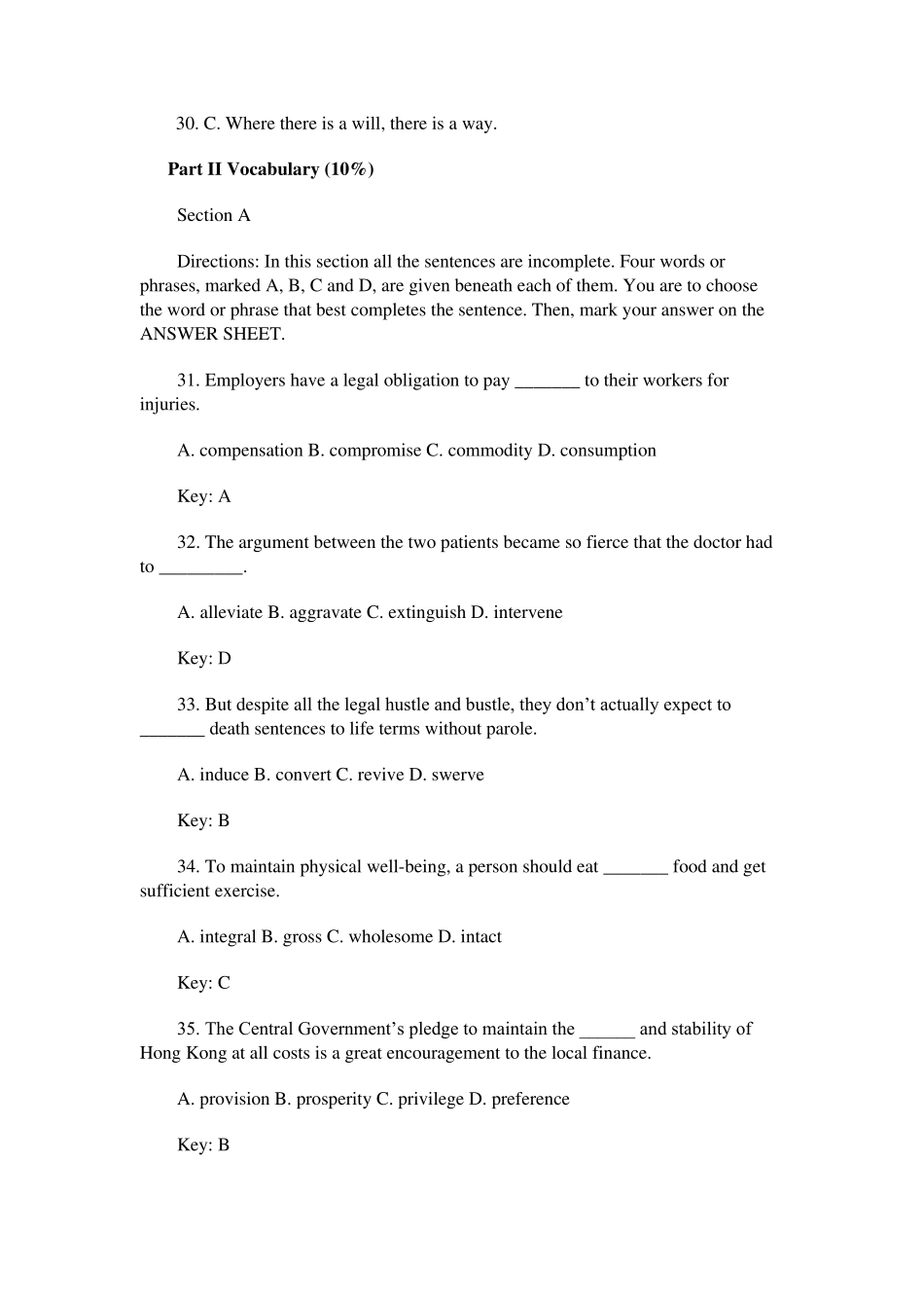 2016年全国医学博士英语统考真题及答案下载版_第2页