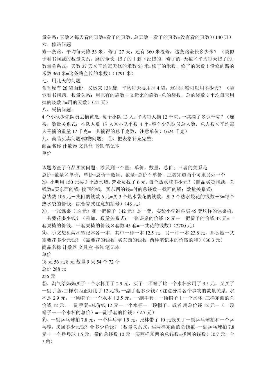 2016年四年级上册应用题专项练习题_第2页