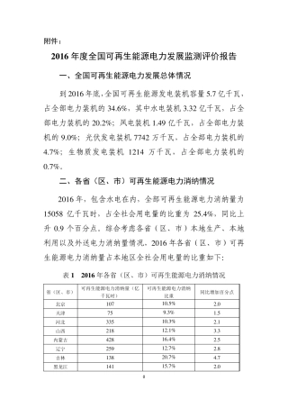 2016年度全国可再生能源电力发展监测评价报告