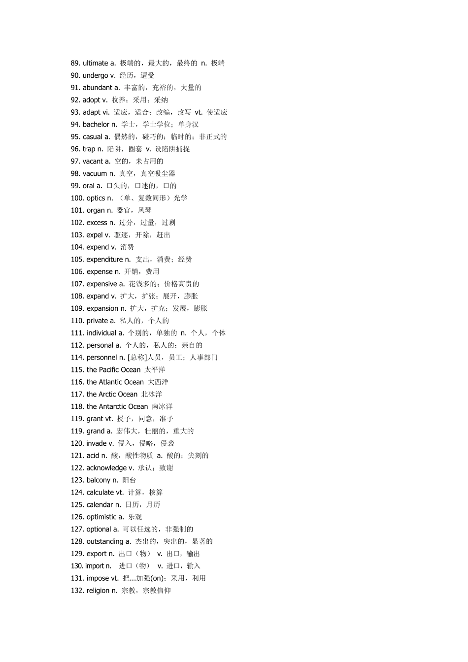 2016年最新四级高频词汇_第3页