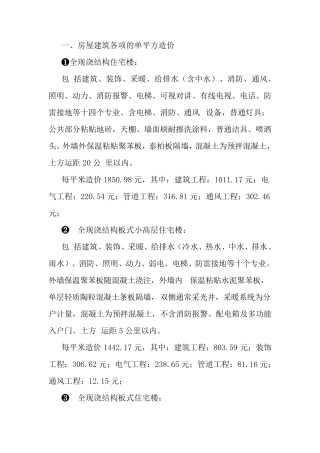 2016年最新工程造价